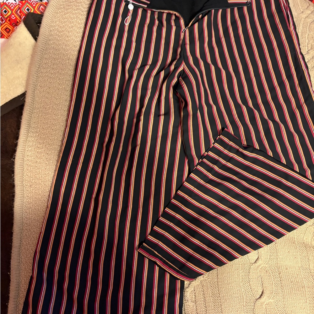 Source Unknown Black and Red Striped Women's Pantsuit